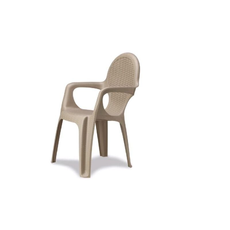 foto del prodotto stock 28 pz. poltrone intrecciate scab colore tortora