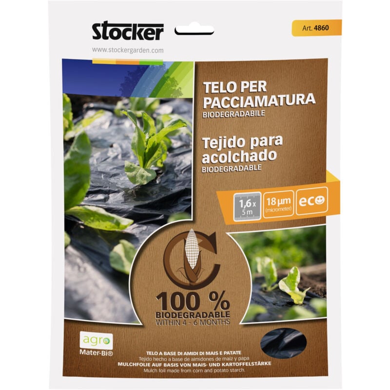 foto del prodotto stocker 4861 telo pacciamatura biodegradabile 0.8 x 10 m