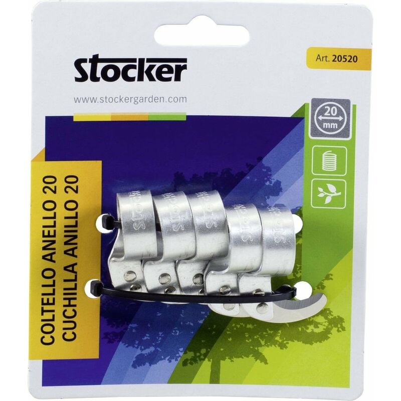 foto del prodotto stocker coltello ad anello in alluminio 22 mm 5 pezzi in blister
