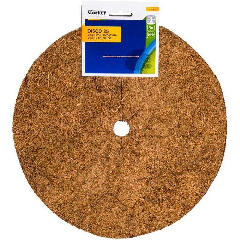 foto del prodotto stocker disco pacciamatura in fibra di cocco 35 cm 3 pz