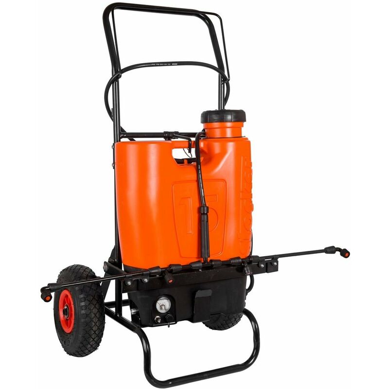 foto del prodotto stocker pompa a zaino elettrica 15 l li ion con trolley
