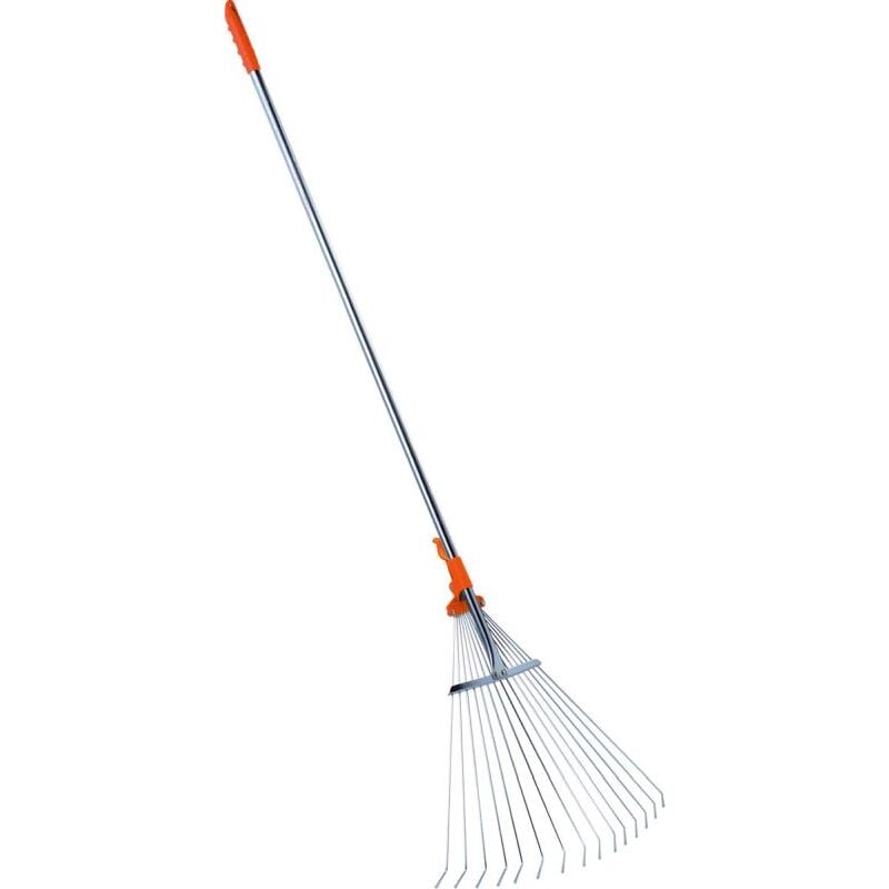 foto del prodotto stocker rastrello per fogliame con manico telescopico da mt 1,28 a 1,68
