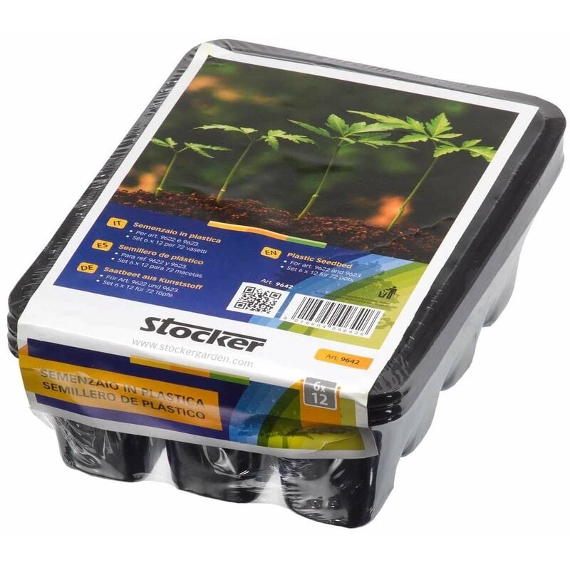 foto del prodotto stocker semenzaio in plastica set 6 x 12 vasetti ric. per art. 9622 9623