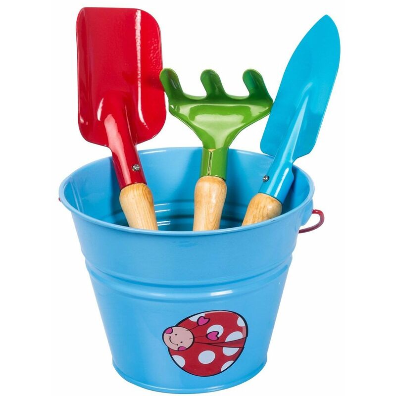 foto del prodotto stocker set attrezzi e secchiello azzurro kids garden