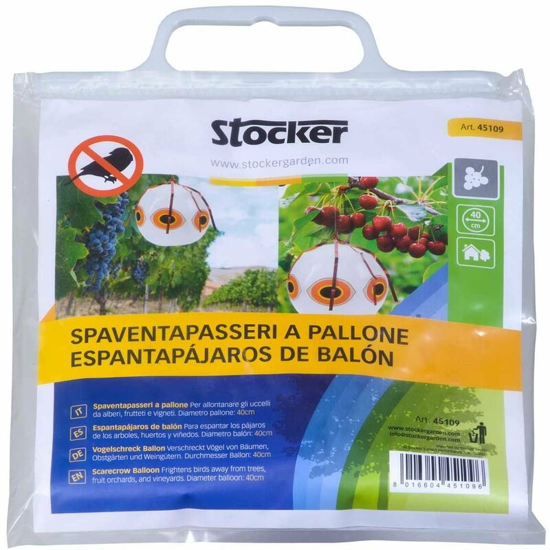 foto del prodotto stocker spaventapasseri a pallone colore bianco 40 cm