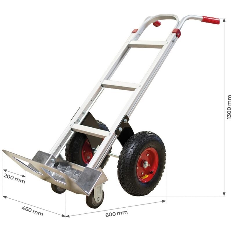 foto del prodotto stockman camion in alluminio 250 kg ruote per tutti i terreni st250r