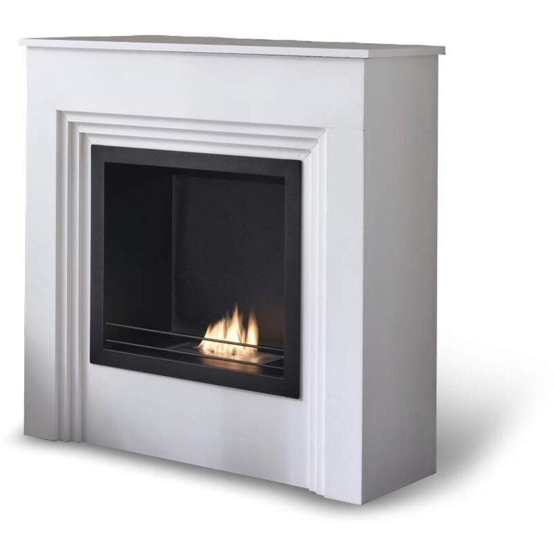 foto del prodotto stones home furniture, caminetto a bioetanolo da parete, senza fumo, bruciatore in acciaio da 1,5 l, durata fiamma 3 ore, modello family, colore