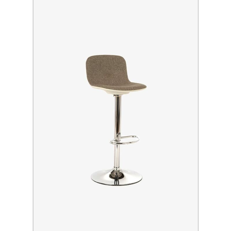 foto del prodotto stones home furniture, set 2 sgabelli rivestiti in tessuto con struttura in metallo, sgabello bar e cucina regolabile con alzata a gas, modello