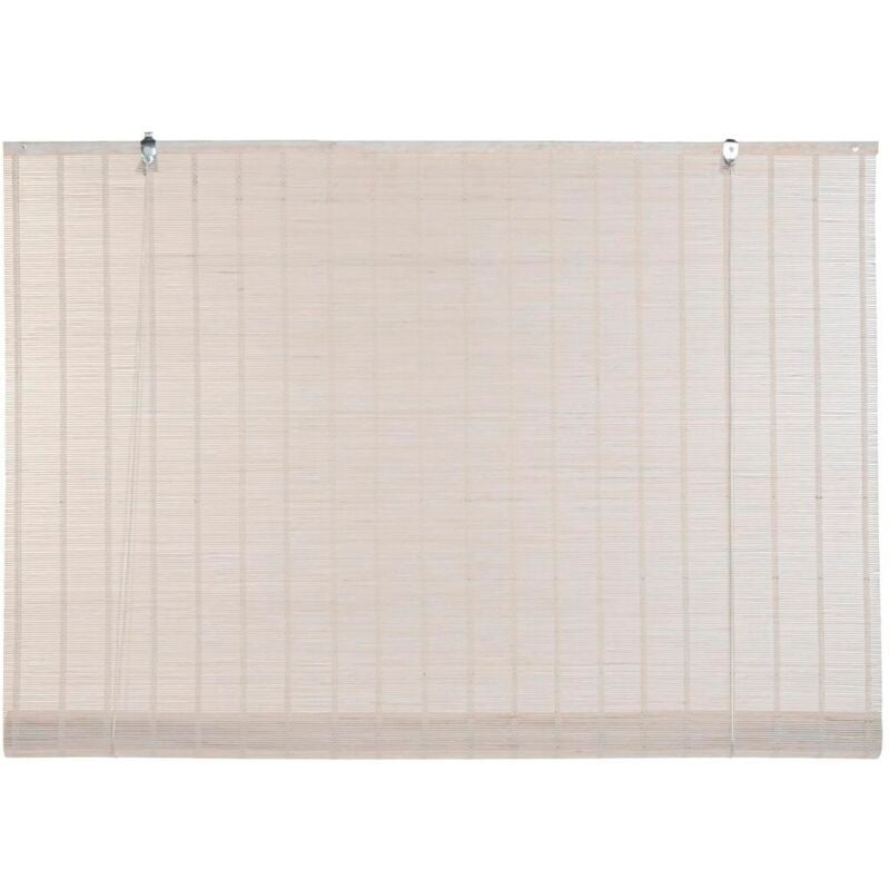 foto del prodotto store a rullo dkd home decor verniciato bianco bamb 120 x 2 x 230 cm