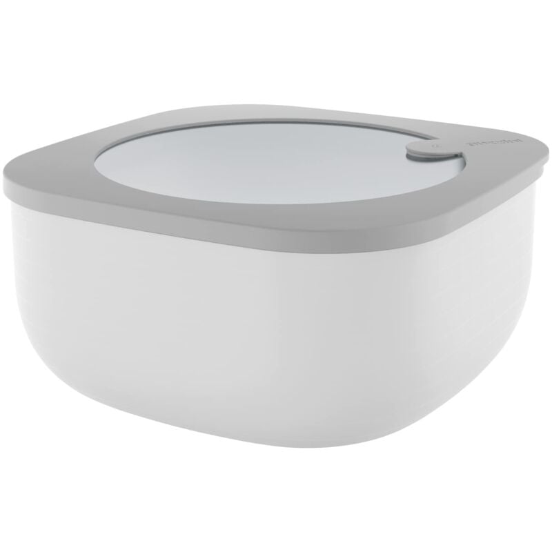 foto del prodotto store more kitchen active design contenitori ermetici bassi per frigo freezer microonde l , 19.5 x 19.5 x 9.3 cm, grigio dark grey guzzini