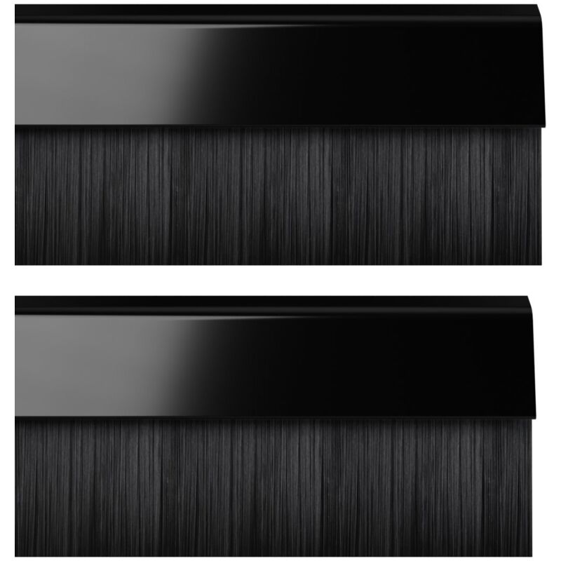 foto del prodotto stormguard 02am0010838bl bds clip di copertura inferiore della porta spazzola paraspifferi guarnizione, nero, 838 mm, set di 2 pezzi
