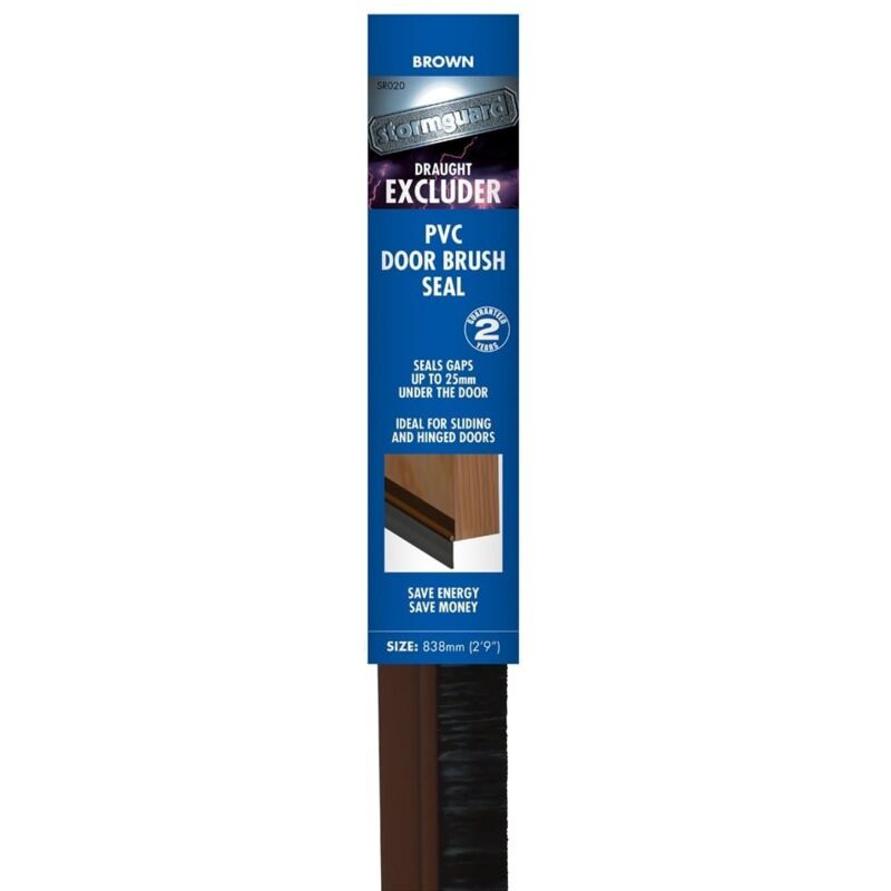 foto del prodotto stormguard 02sr0200914b paraspifferi sottoporta a spazzola, 914 mm, colore marrone