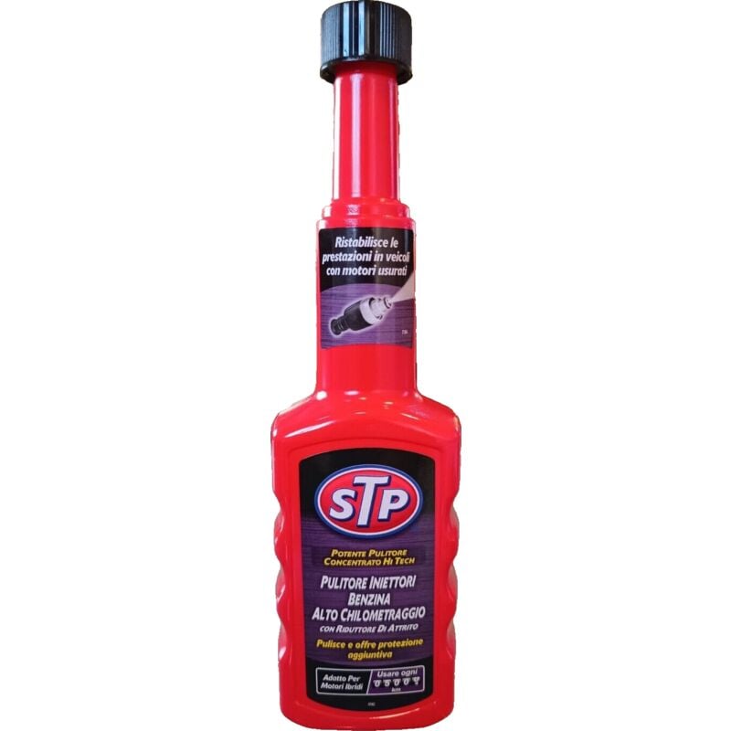 foto del prodotto stp pulitore additivo iniettori benzina concentrato ad alto chilometraggio 200ml