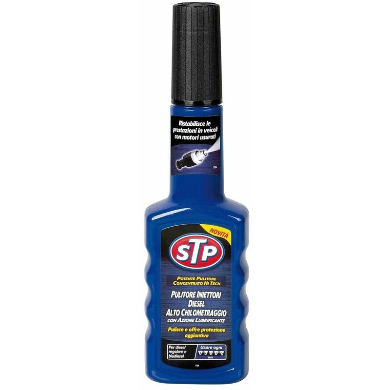 foto del prodotto stp pulitore iniettori diesel per auto con grande chilometraggio lattina 200 ml