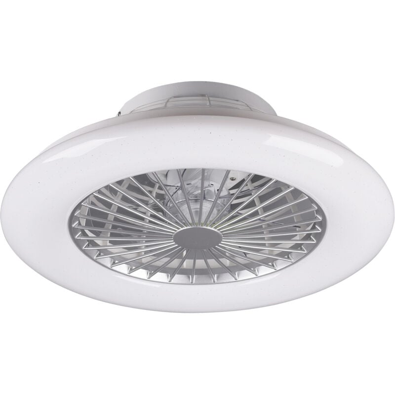 foto del prodotto stralsund ventilatore e plafoniera led 50 cm argento