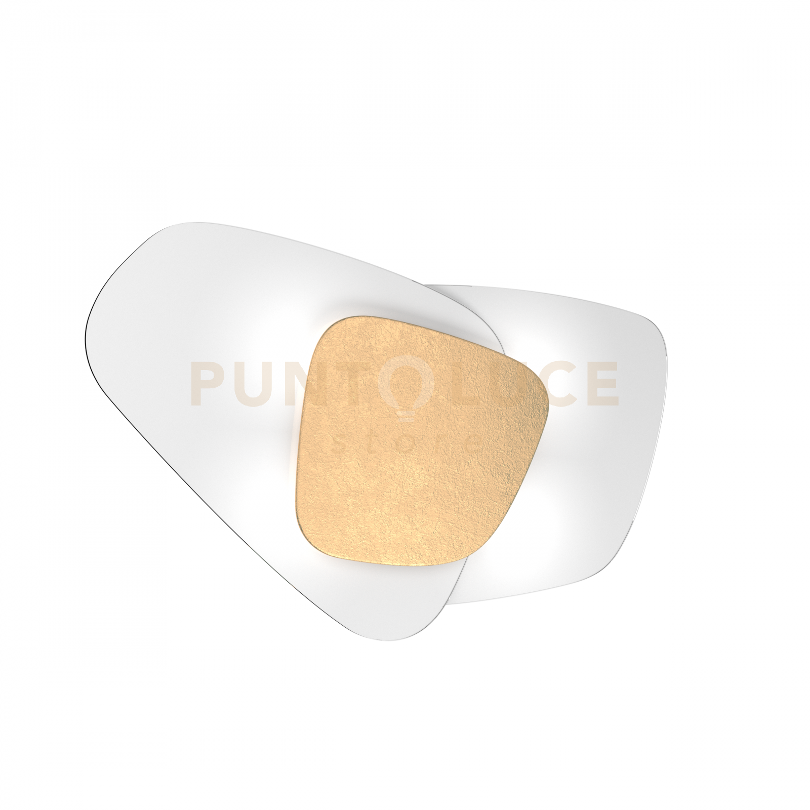 foto del prodotto strategy applique plafoniera piccola 4 luci foglia oro 1196 plp fo