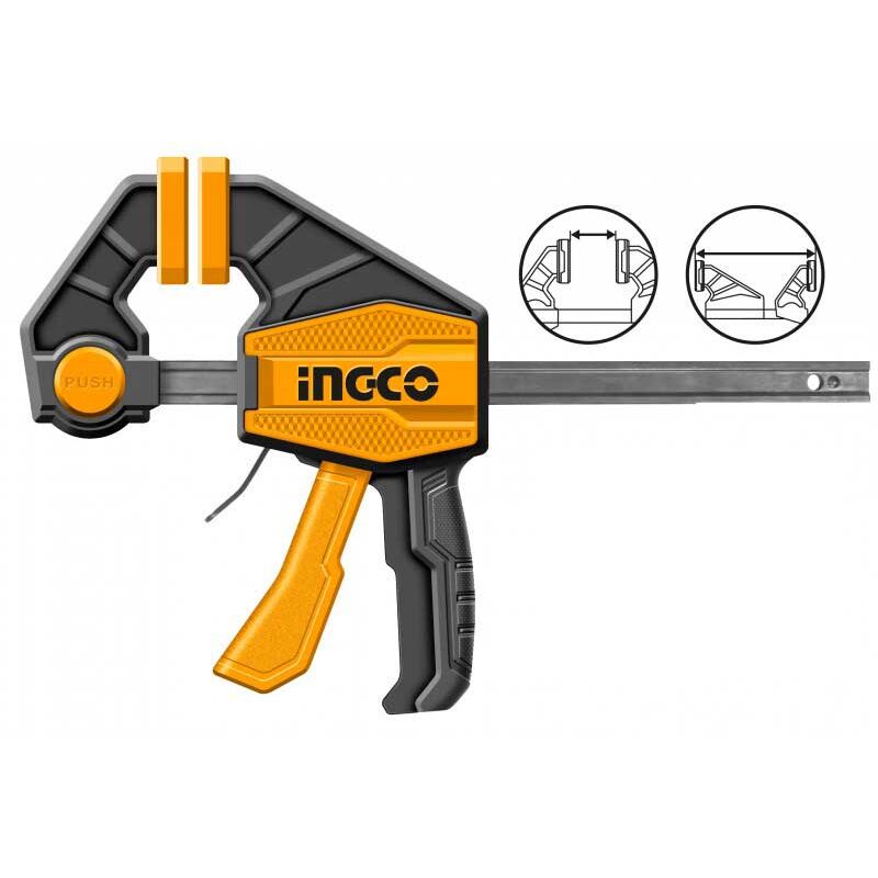 foto del prodotto strettoio a sgancio rapido morsetto manuale reversibile ingco 18 63x450mm