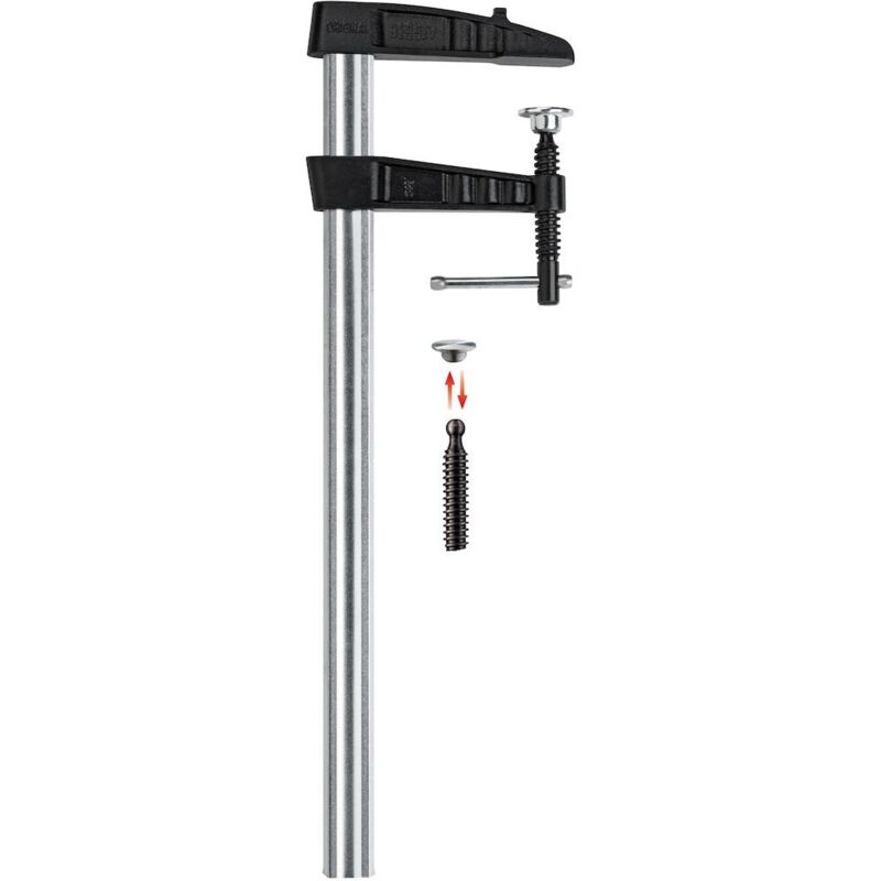 foto del prodotto strettoio a vite con ganasce in ghisa malleabile tgk con traversino