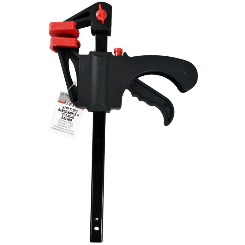 foto del prodotto strettoio reversibile a sgancio rapido apertura 100mm prof 35mm acciaio e pvc