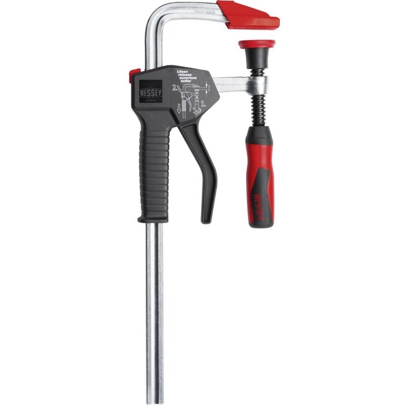 foto del prodotto strettoio utilizzabile con una sola mano ehz 2k 300 100 bessey ehz30 2k apertura max. 300 mm misura della sporgenza 1