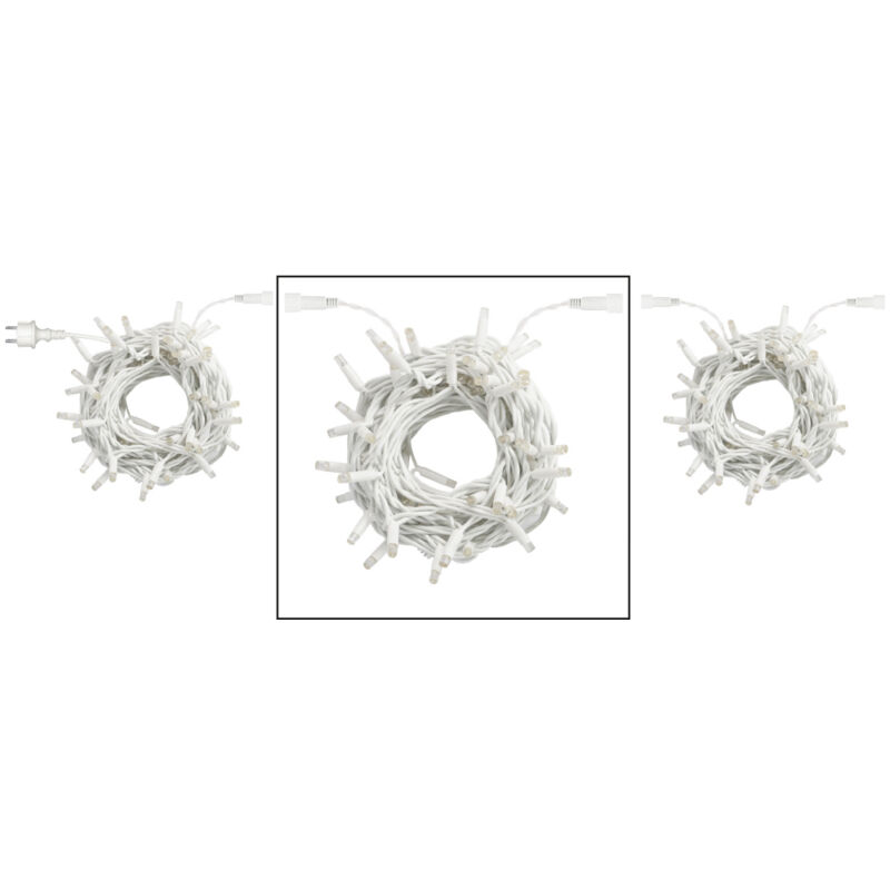 foto del prodotto stringa catena 10 metri serie 100 luci di natale a maxi led multicolore per uso esterno ed interno professionale - wisdom