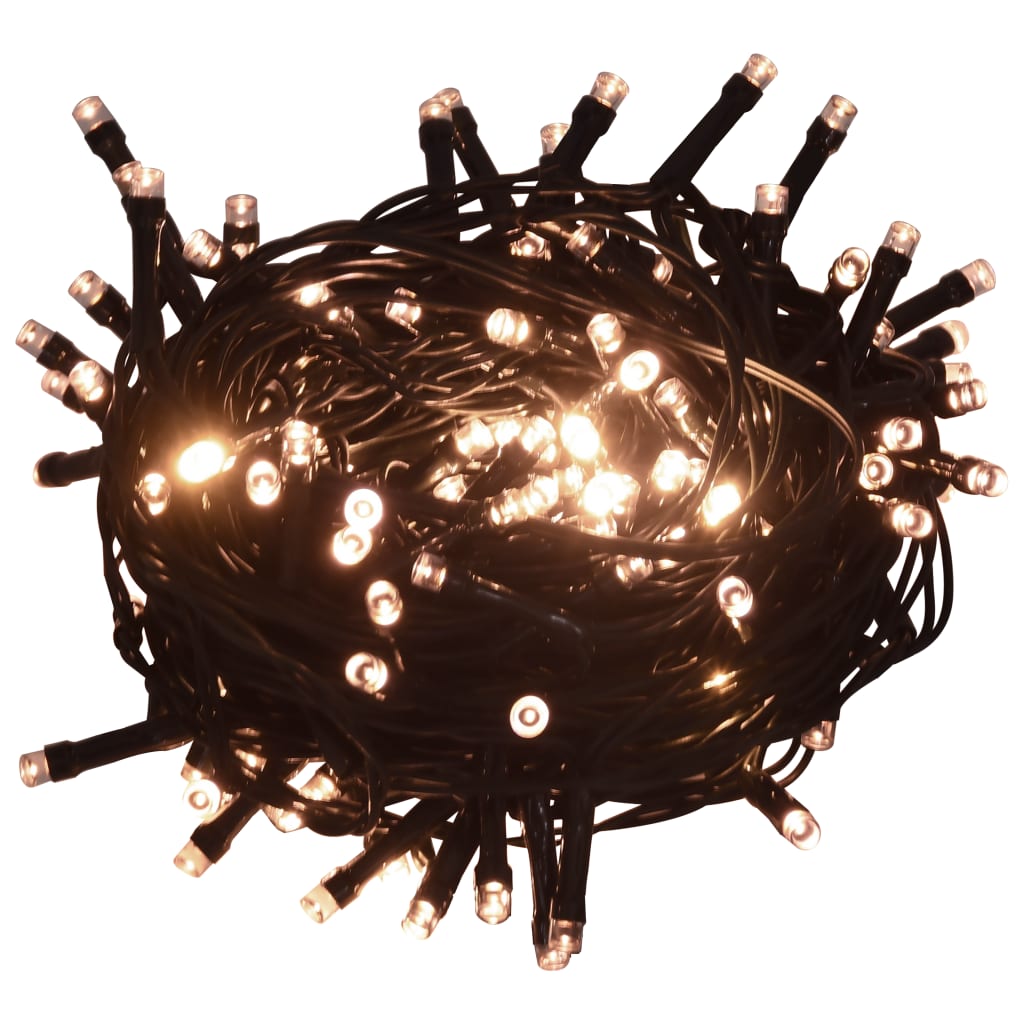 foto del prodotto stringa di luci con 1000 led 60 m 8 effetti luce ip44 bianco caldo cod mxl 51872