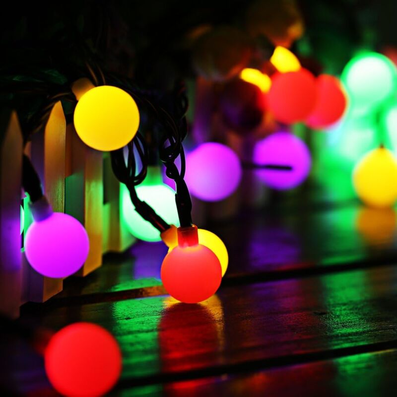 foto del prodotto stringa di luci solari da esterno, 60 led 10m impermeabili ip65 con 8 modalit di illuminazione, luce decorativa carina per esterni interni giardino
