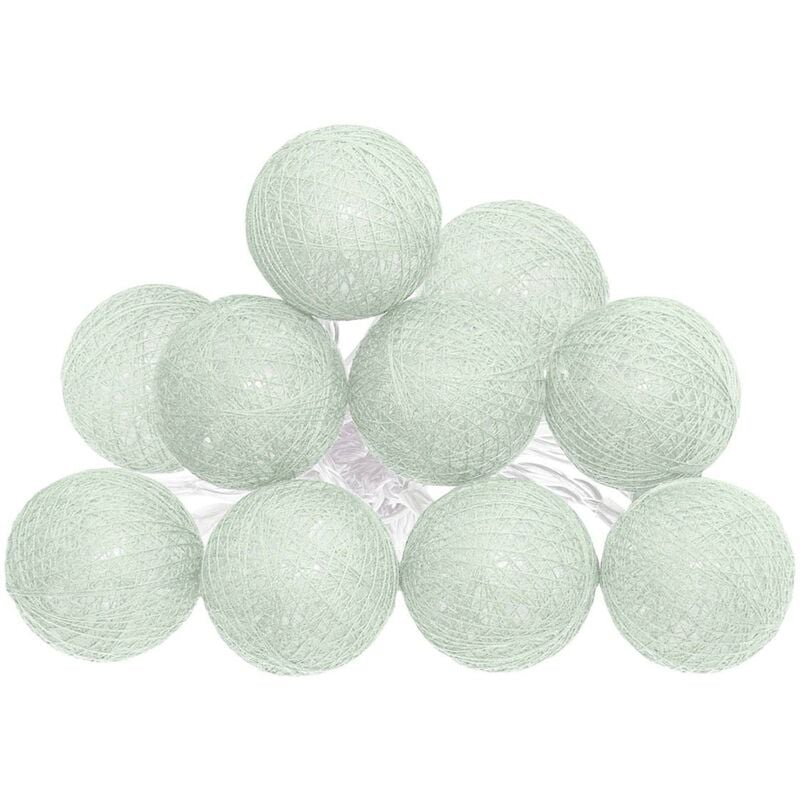 foto del prodotto stringa led 10 palline verde celeste l165cm atmosphera cr ateur d int rieur