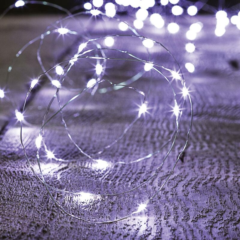foto del prodotto stringa luminosa per esterni 100 led rame bianco freddo 10m feeric lights christmas
