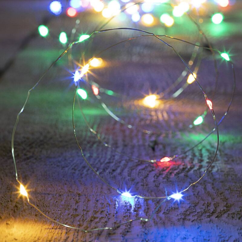 foto del prodotto stringa luminosa per esterni 20m multicolore 200 led trasformatore feeric lights christmas