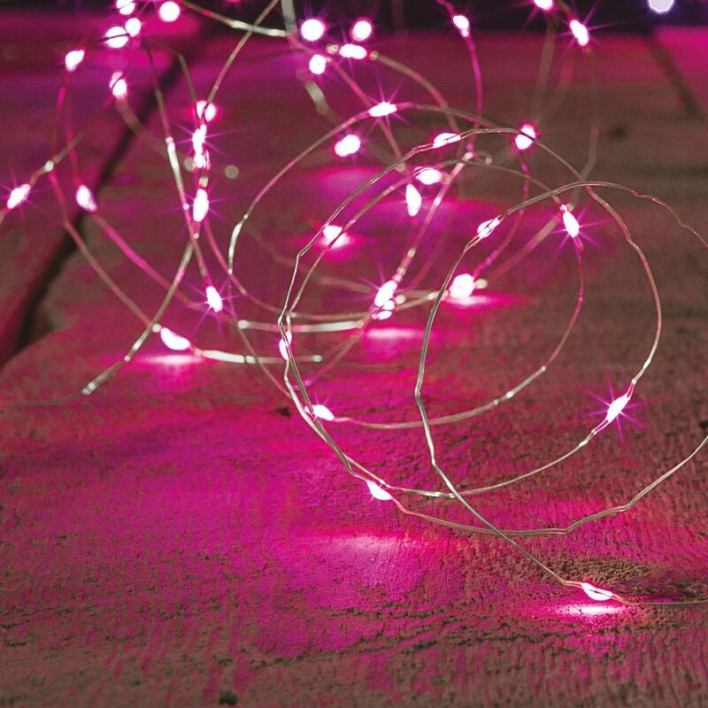 foto del prodotto stringa luminosa per interni 4m rosa 40 led a batteria feeric lights christmas