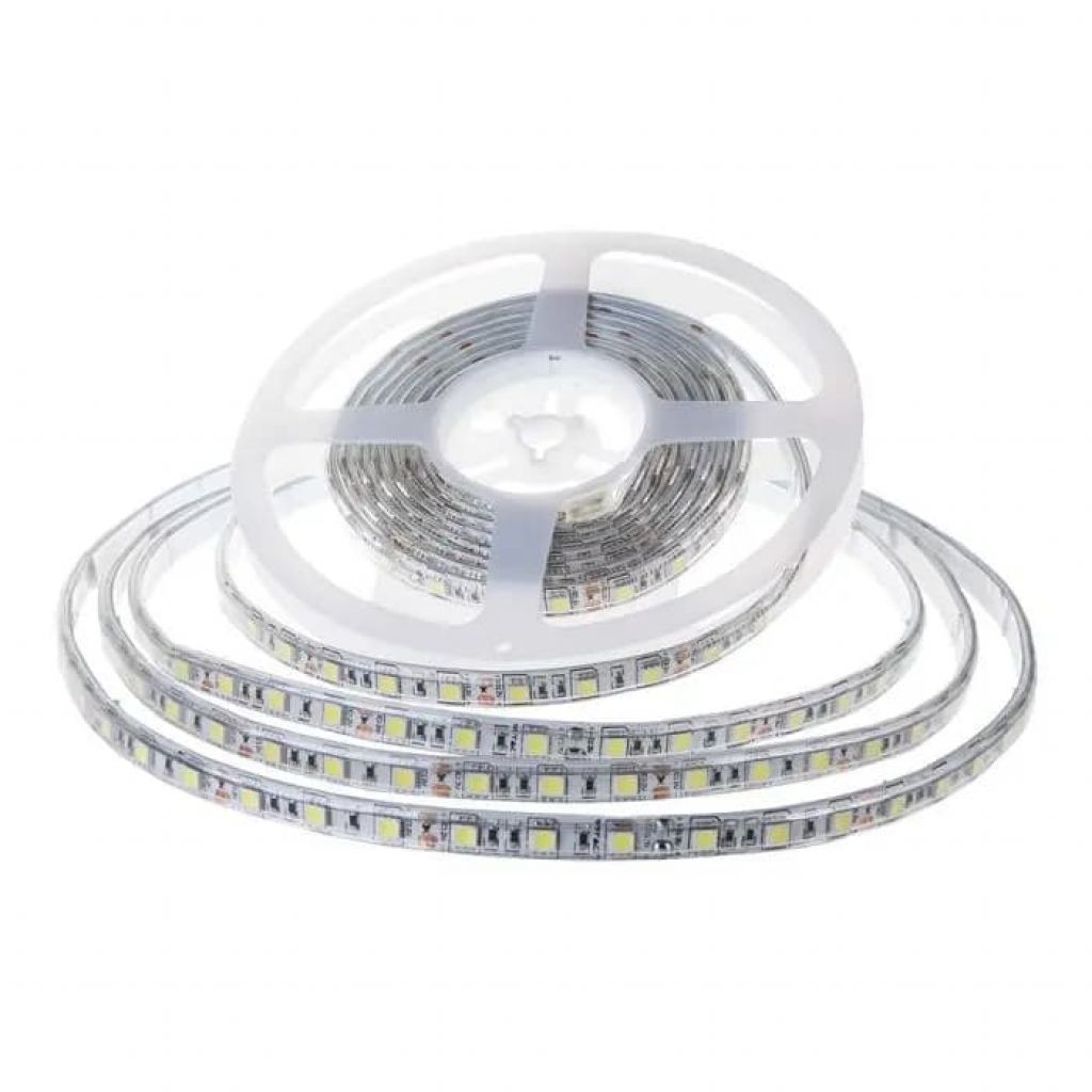 foto del prodotto strip led smd2835 - 120 led 24v ip65 3000k doppio pcb 10m roll
