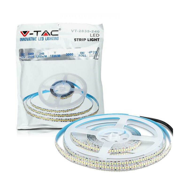 foto del prodotto stripled 90w 3000lm 12v 6400k 5mt 18w mt 240led mt ip20 120 