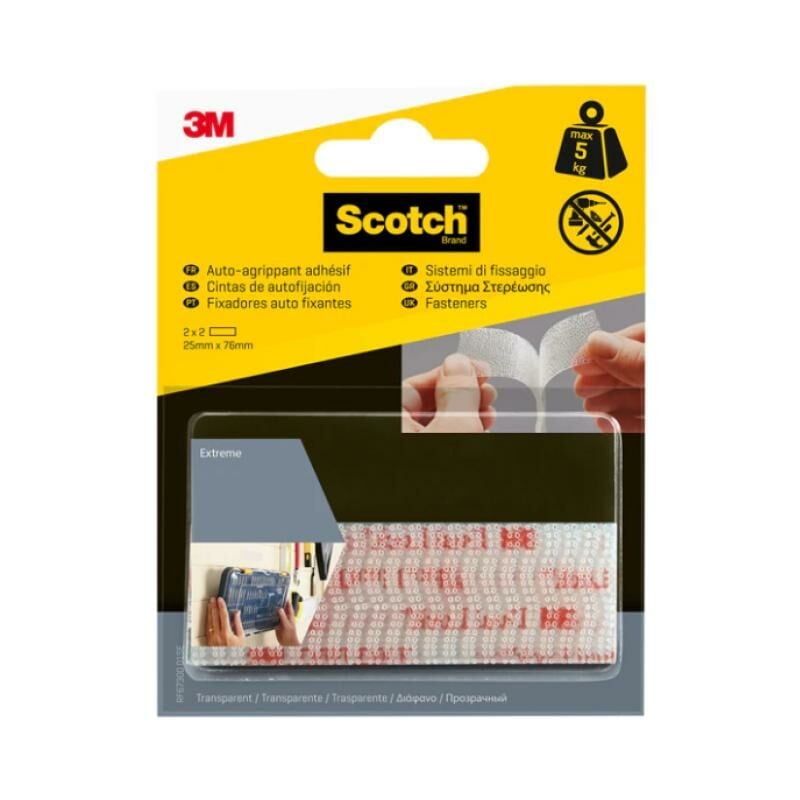 foto del prodotto strisce adesive 3m scotch 25x76 mm trasparente 4 pz rf6730 eu
