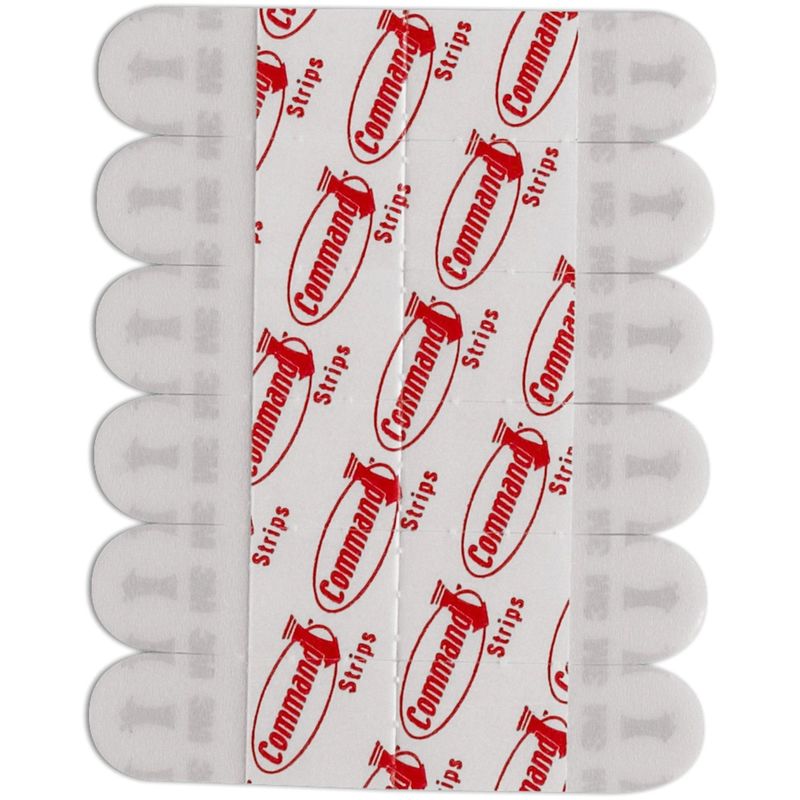 foto del prodotto strisce biadesive command by 3m per quadri e poster in 3 misure packaging 12 strip 6,9 x 1,6cm 