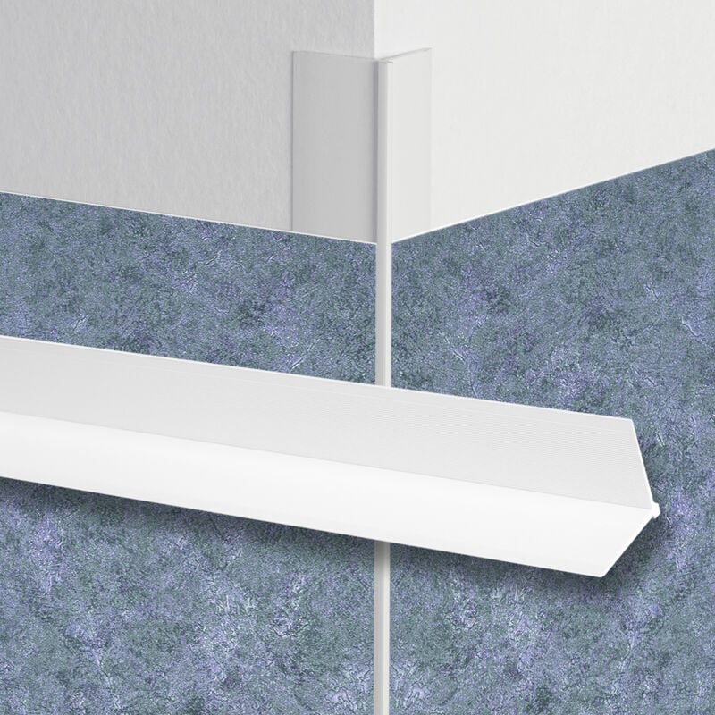 foto del prodotto strisce d'angolo per carta da parati 2 metri - profilo protezione angoli bianco 23x23mm te0101 10 strisce / 20 metri, te0101 - lemal