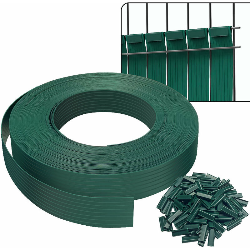 foto del prodotto strisce frangivista in pvc 75 m x 4.7 cm, striscia privacy per recinzione giardino con clip di fissaggio, verde vounot