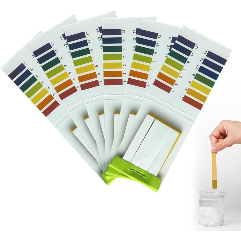 foto del prodotto strisce reattive per il ph, tester per il ph, indicatore di ph, carta per il ph per acqua, terreno, bevande e altre sostanze