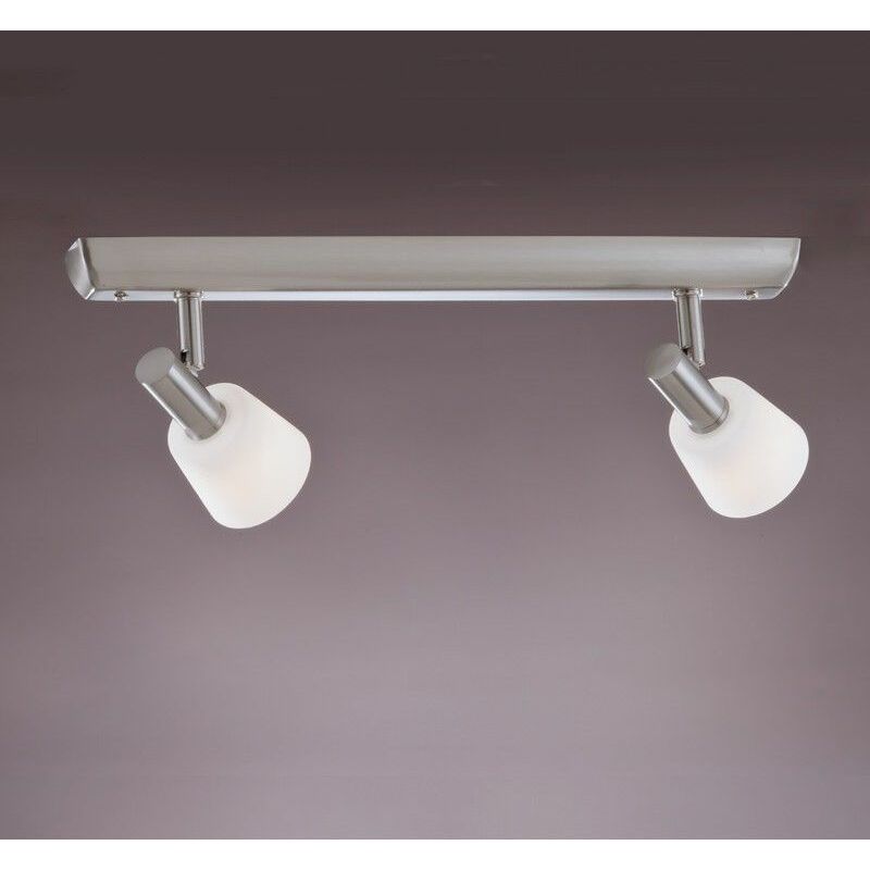foto del prodotto striscia 2 faretti new kaster satin nickel cristalrecord 002 2200 2 053