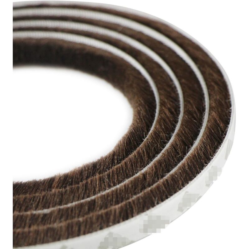 foto del prodotto striscia adesiva antipolvere per porte e finestre mobili, 9 mm x 15 mm marrone 