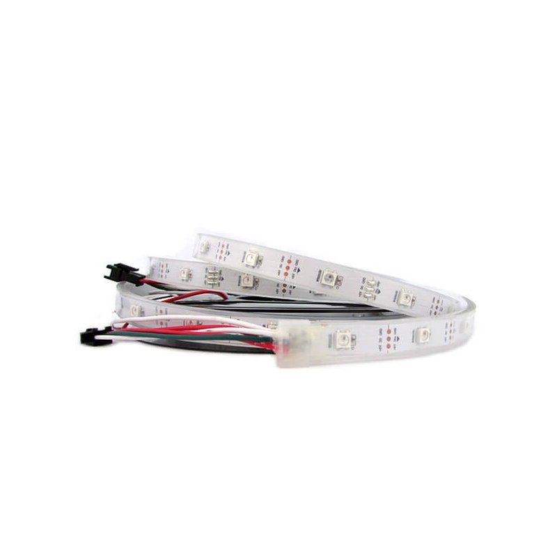 foto del prodotto striscia bobina striscia led spi magic color rgb con ic ws2812 5v con 150 smd 5050 5 metri con guaine ip67