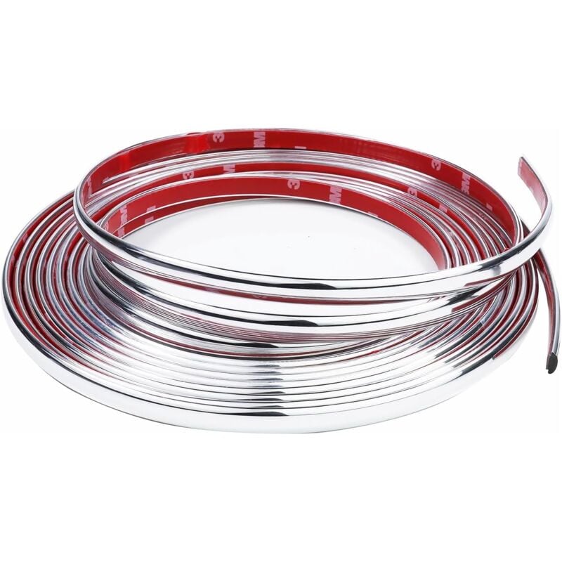 foto del prodotto striscia cromata per auto 12 mm5 m, striscia adesiva cromata per carrozzeria, finestrini, decorazioni esterne 12 mm5 m lablanc