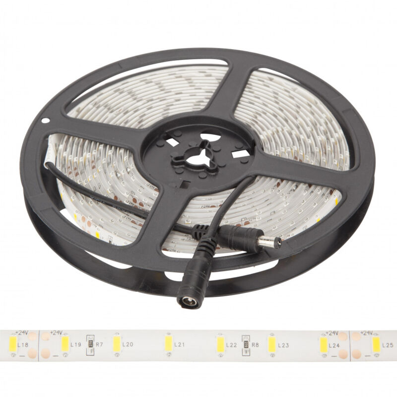foto del prodotto striscia da 300 led 70w 7.000lm smd5630 24vdc ip65 x5m 40.000h gr rdt5630 60 24 ip65 y giallo