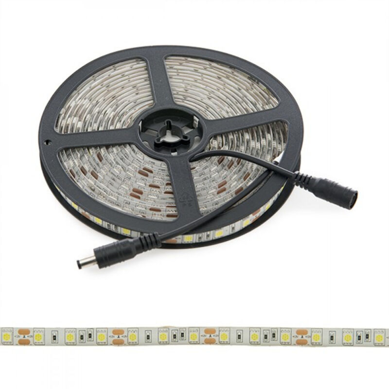 foto del prodotto striscia da 300 led 72w 4.200lm cri85 6000 k smd5050 12vdc ip65 x5m 40.000h pl219010w bianco