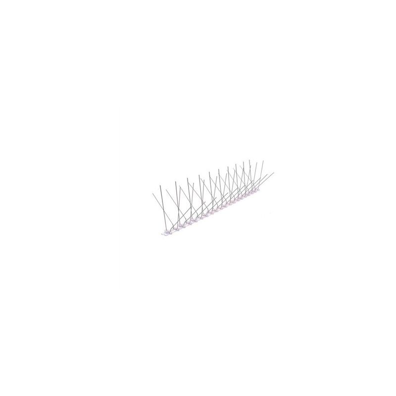 foto del prodotto striscia di 30 punte anti piccioni in acciaio inox 500x115mm base policar