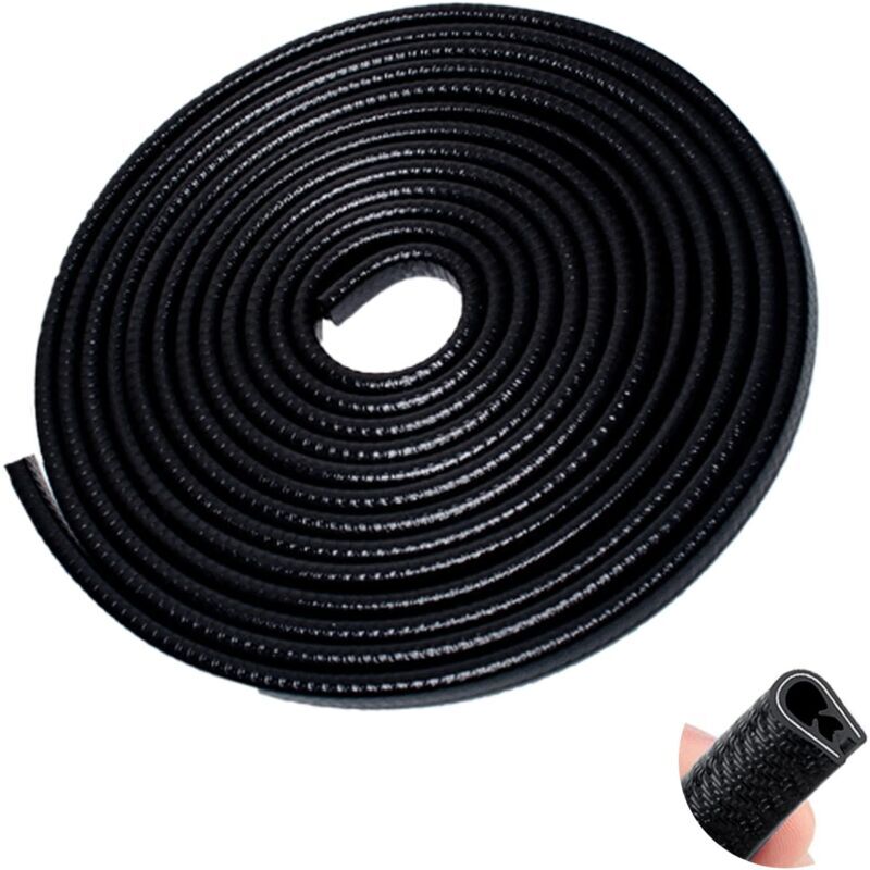 foto del prodotto striscia di guarnizione in gomma per la protezione del bordo della portiera dell auto a forma di u da 10 m per auto, camion, suv