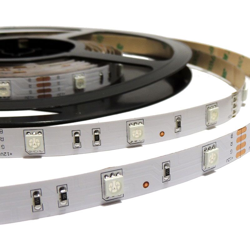 foto del prodotto striscia led 12v dc 36w 10mm multicolore rgb ip20 smd505050