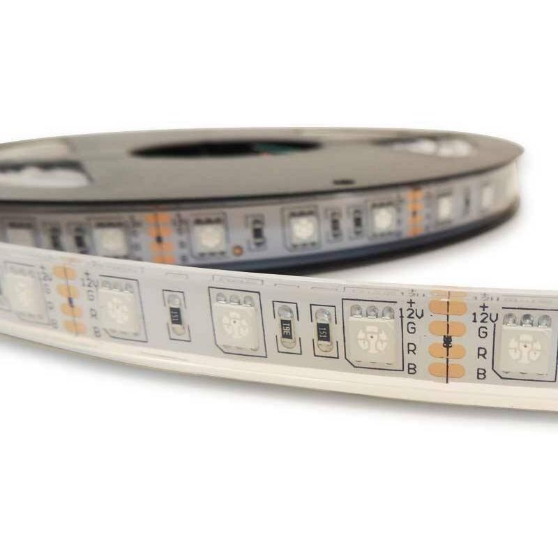 foto del prodotto striscia led 12v dc 72w 10mm multicolore rgb ip67 smd505050