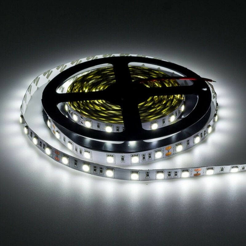 foto del prodotto striscia led 14,4w m 24v 60led m lunghezza 5m bianco giorno 6000k