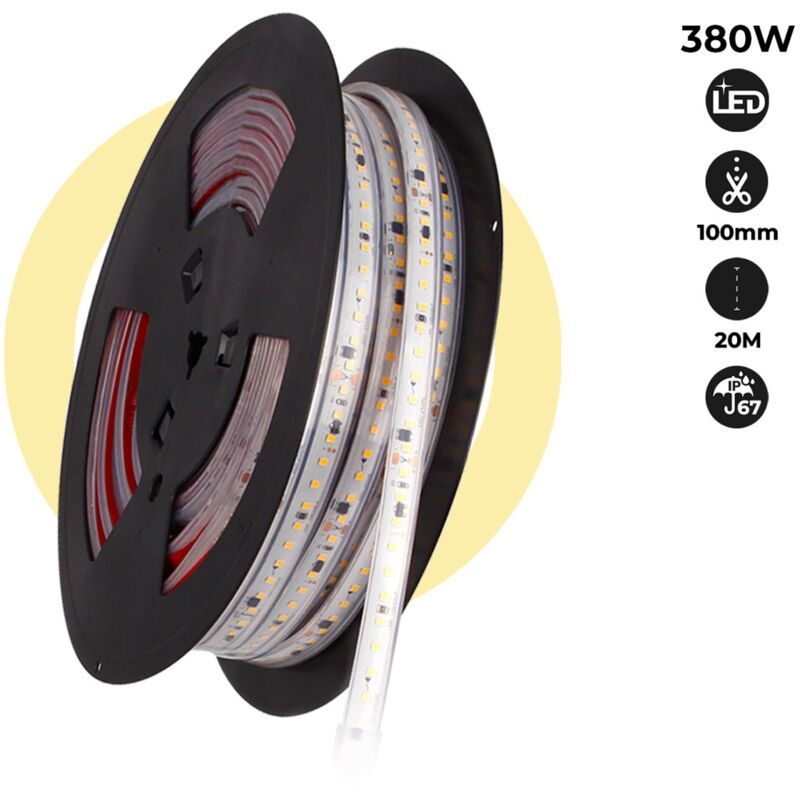 foto del prodotto striscia led 220v 300w 2400xsmd2835 12mm per esterni 